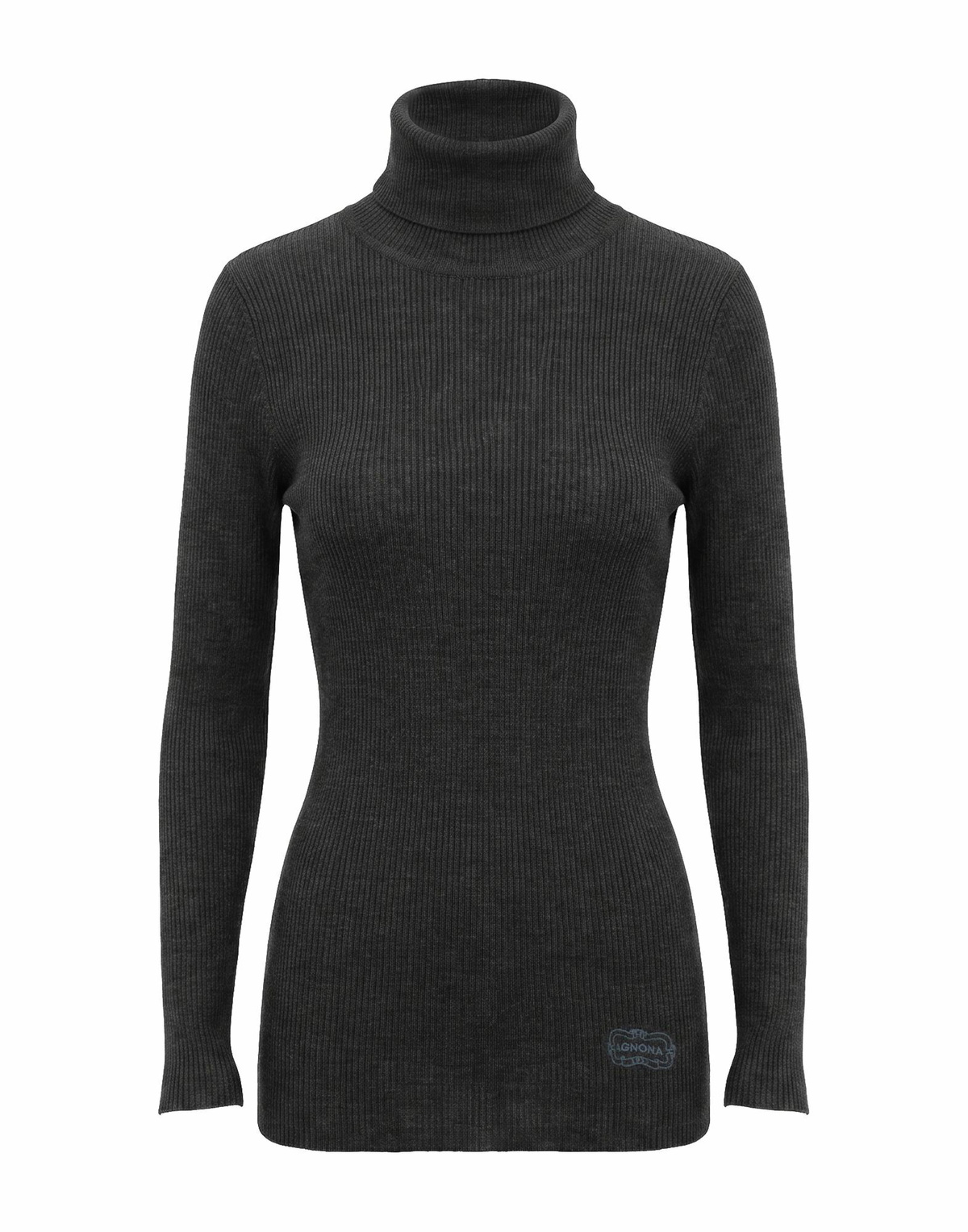 Agnona Womens Turtleneck Charcoal