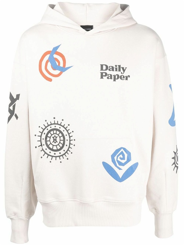 Photo: DAILY PAPER - Logo Cotton Hoodie