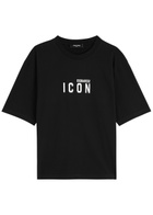 DSQUARED2 Icon Logo-print Cotton T-shirt Black
