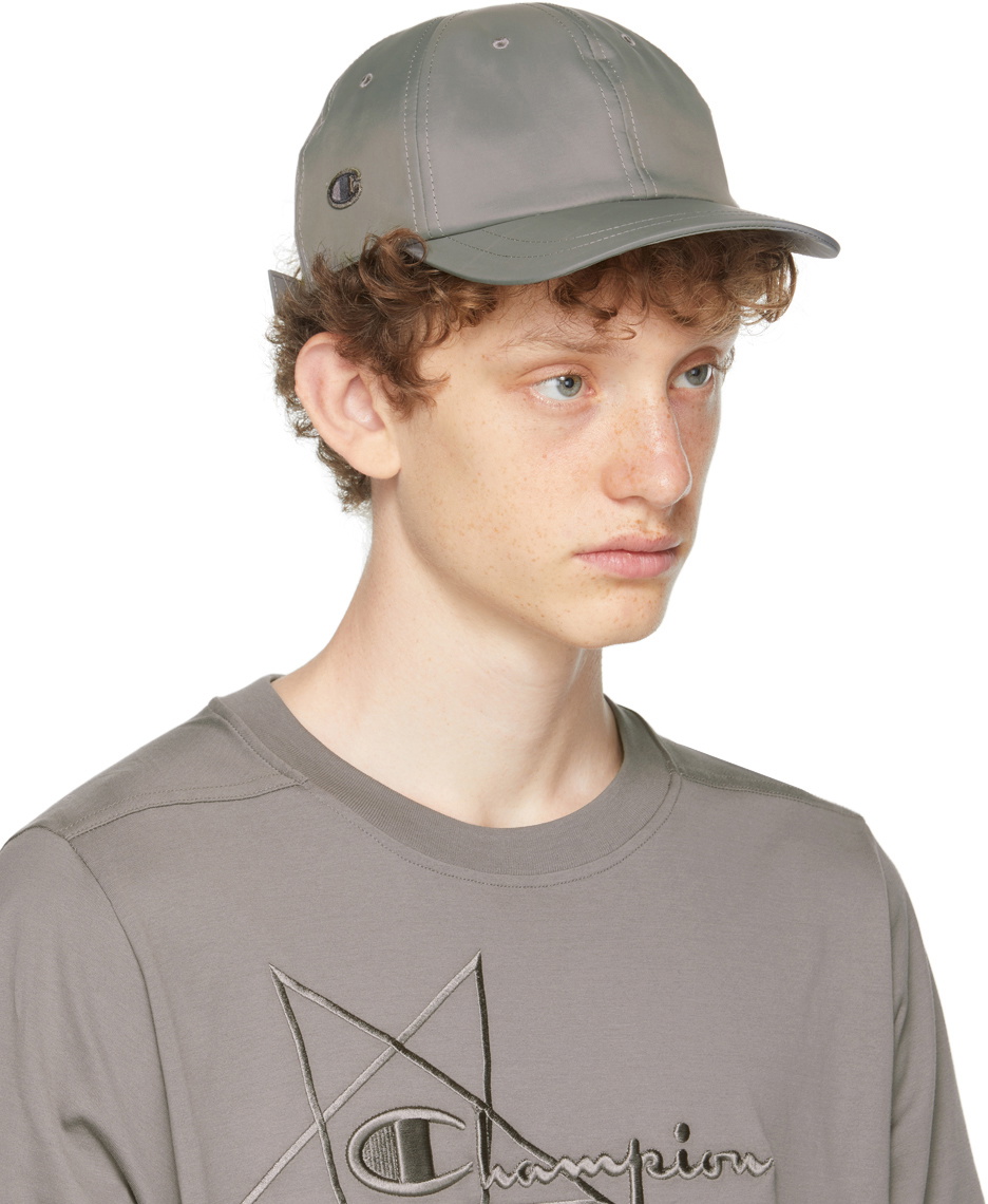 Rick Owens Grey Champion Edition Nylon Baseball Cap