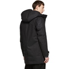 Woolrich John Rich and Bros Grey Down Tech Wool Coat