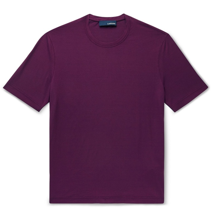 Photo: Lardini - Cotton-Jersey T-Shirt - Burgundy