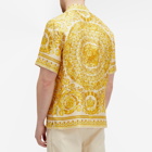 Versace Men's Baroque '92 Silk Vacation Shirt in Champagne