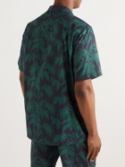 Desmond & Dempsey - Camp-Collar Printed Cotton Shirt - Green