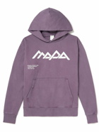 Museum Of Peace & Quiet - Peaks Printed Cotton-Jersey Hoodie - Purple