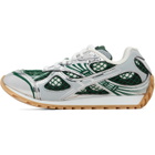 Bottega Veneta Silver & Green Orbit Sneakers