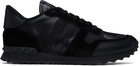 Valentino Garavani Black Camouflage Rockrunner Sneakers