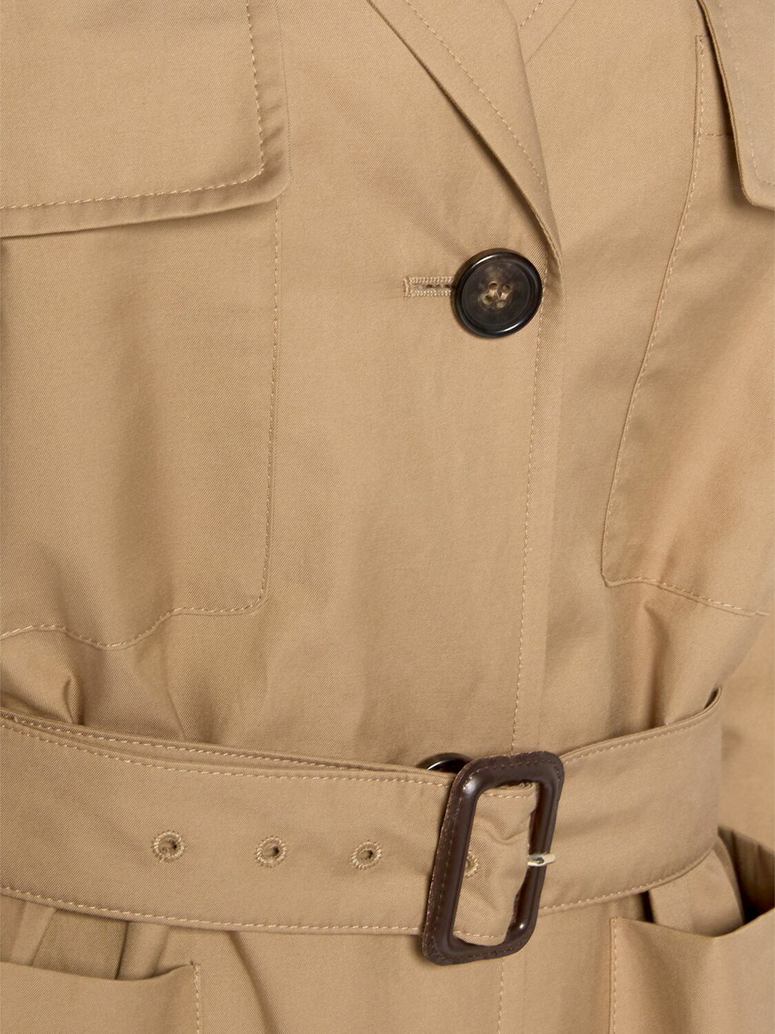 S MAX MARA Giulia Twill Belted Jacket S Max Mara