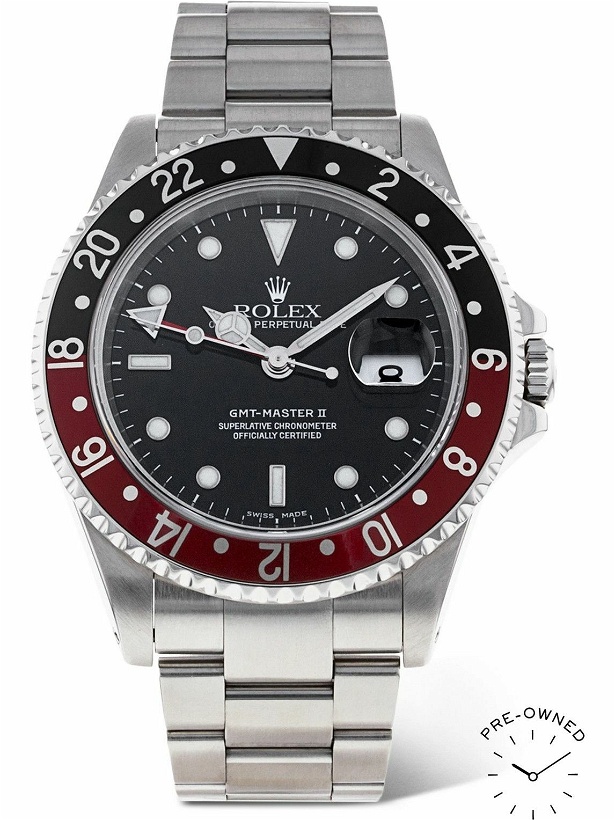 Photo: ROLEX - Pre-Owned 2001 GMT Master II Automatic 40mm Stainless Steel Watch, Ref. No. 16710 Coke