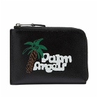 Palm Angels Men's Sketchy Zip Card Holder in Black