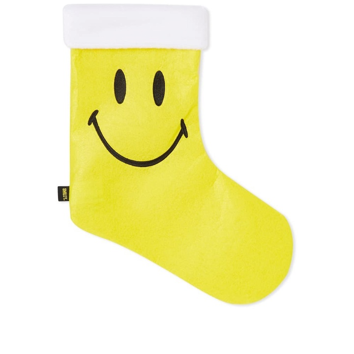 Photo: MARKET Men's Smiley HolidayFelt Stocking in Yellow