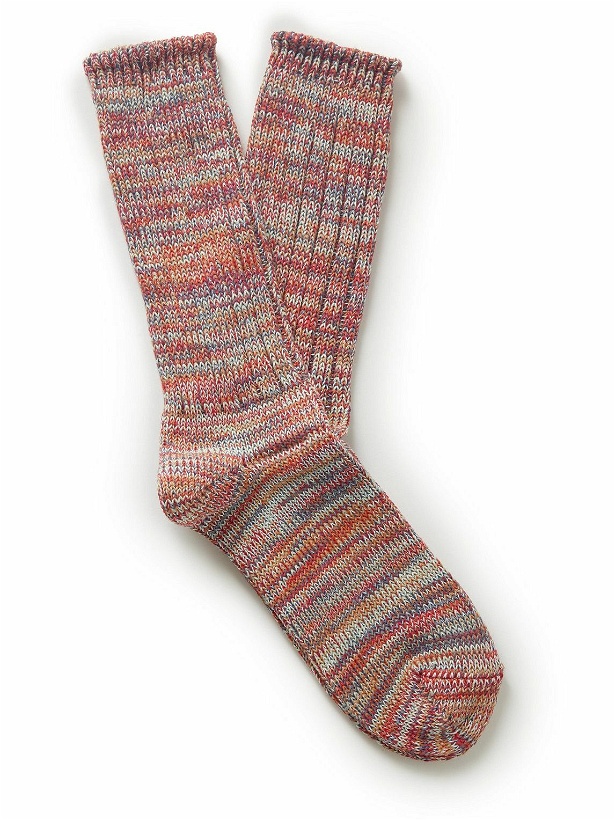 Photo: Anonymous ism - Ribbed Stretch-Cotton Socks