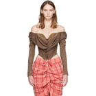 Vivienne Westwood Brown Bea Corset Cardi Top