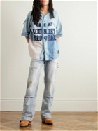 KAPITAL - Appliquéd Patchwork Denim Shirt - Blue