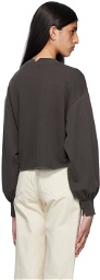 FRAME Gray Shirttail Sweater