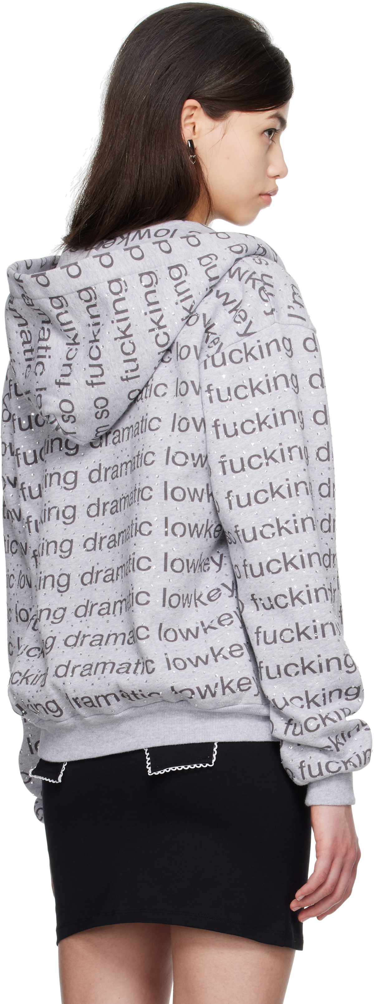 I'm Sorry by Petra Collins SSENSE Exclusive Gray JennyFax Edition Oversized Hoodie