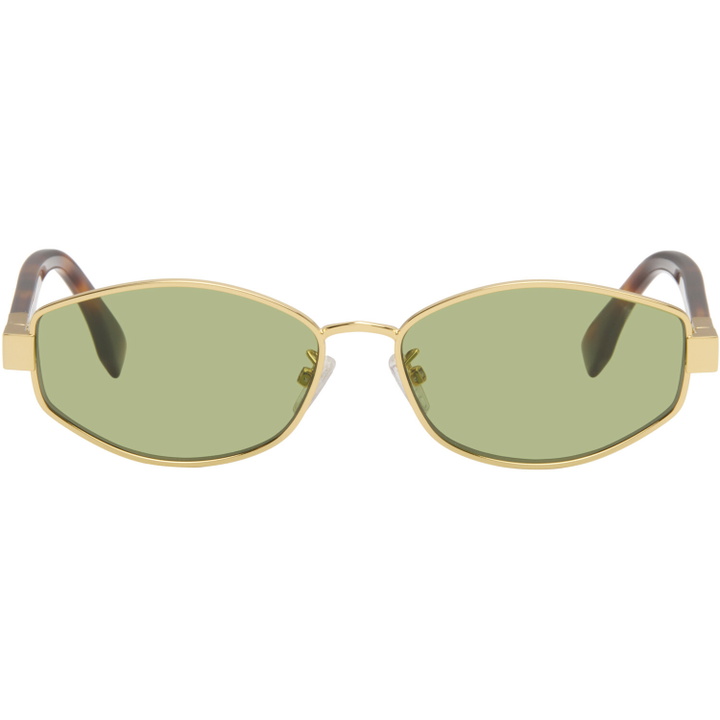 Photo: Fendi Gold Baguette Sunglasses