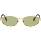 Fendi Gold Baguette Sunglasses
