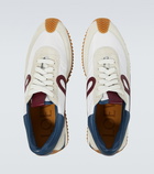 Loewe Flow Runner suede-trimmed sneakers