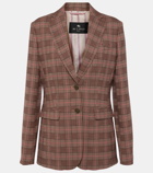 Etro Checked wool-blend blazer