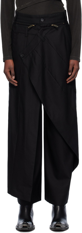 Photo: Feng Chen Wang Black Oversize Skirt Trousers