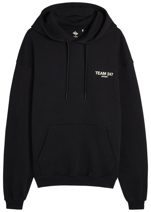 Photo: Represent Team 247 Hooded Cotton Sweatshirt Black