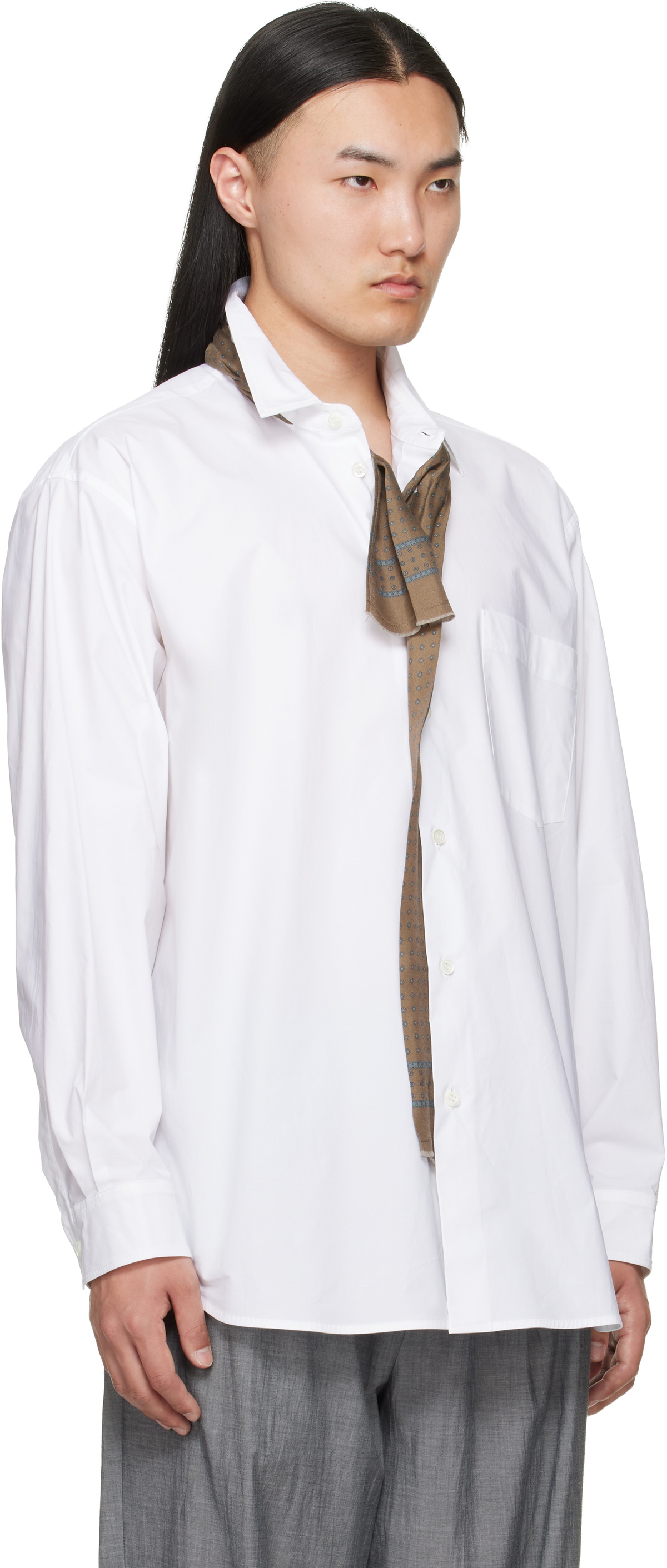Magliano White Crispy Penna Long Sleeve Shirt