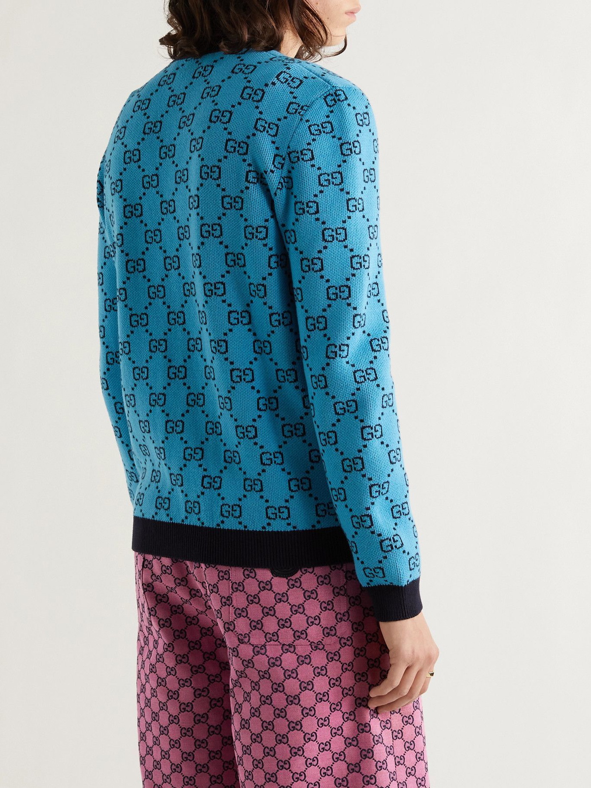 トップス Gucci wool LS knit blue flower butterfly Gucci wool LS knit blue flower butterfly