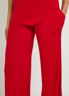 Rick Owens Lilies Bias Fine-knit Trousers Red