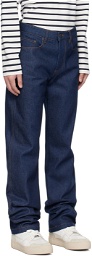 AMI Alexandre Mattiussi Blue Straight-Fit Jeans