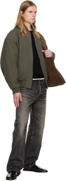 Fear of God Khaki Virgin Wool Bomber Jacket