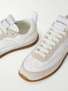 McQueen - EC1 Nylon, Suede and Leather Sneakers - White