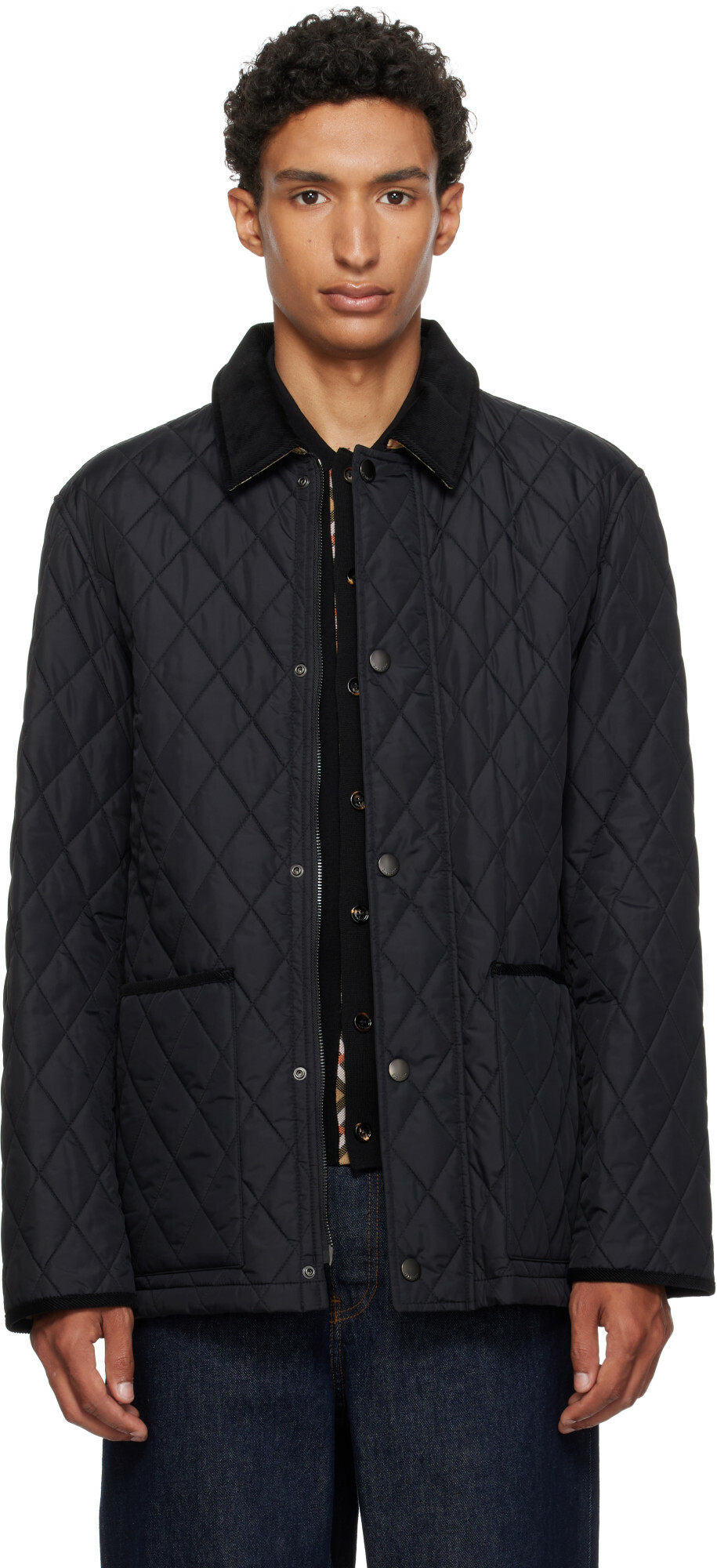 Burberry Black Quilted Nylon Haddington Jacket