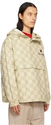 Tommy Jeans Beige Checkerboard Chicago Jacket
