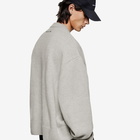 MKI Men's Mohair Blend Knit Crew in Light Grey