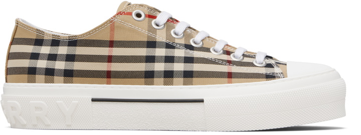 Photo: Burberry Beige Check Sneakers