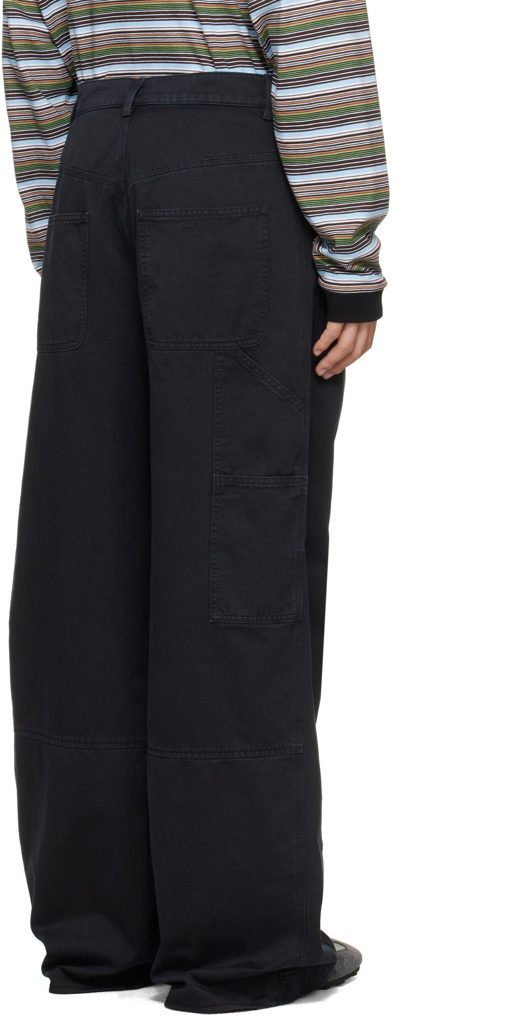 Marni Black Hammer Loop Trousers