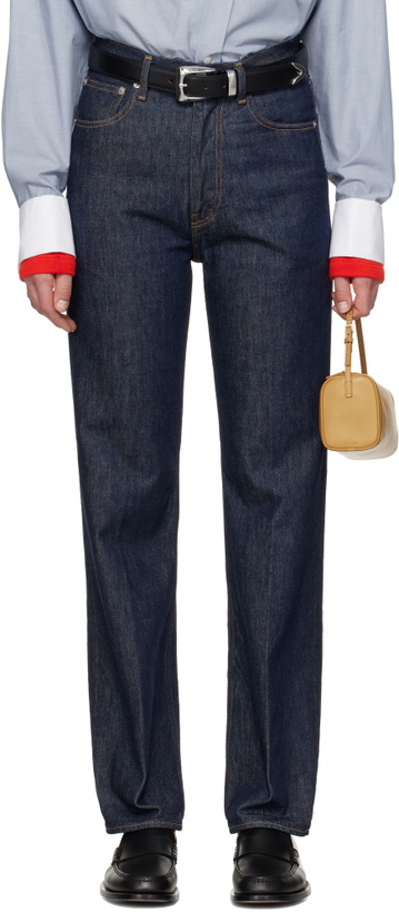 Photo: AURALEE Indigo Hard Twist Denim 5P Jeans