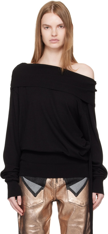 Photo: Ottolinger Black Upside Down Knit Sweater