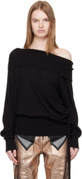 Ottolinger Black Upside Down Knit Sweater