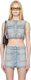 Courrèges Blue Multiflex Denim Vest