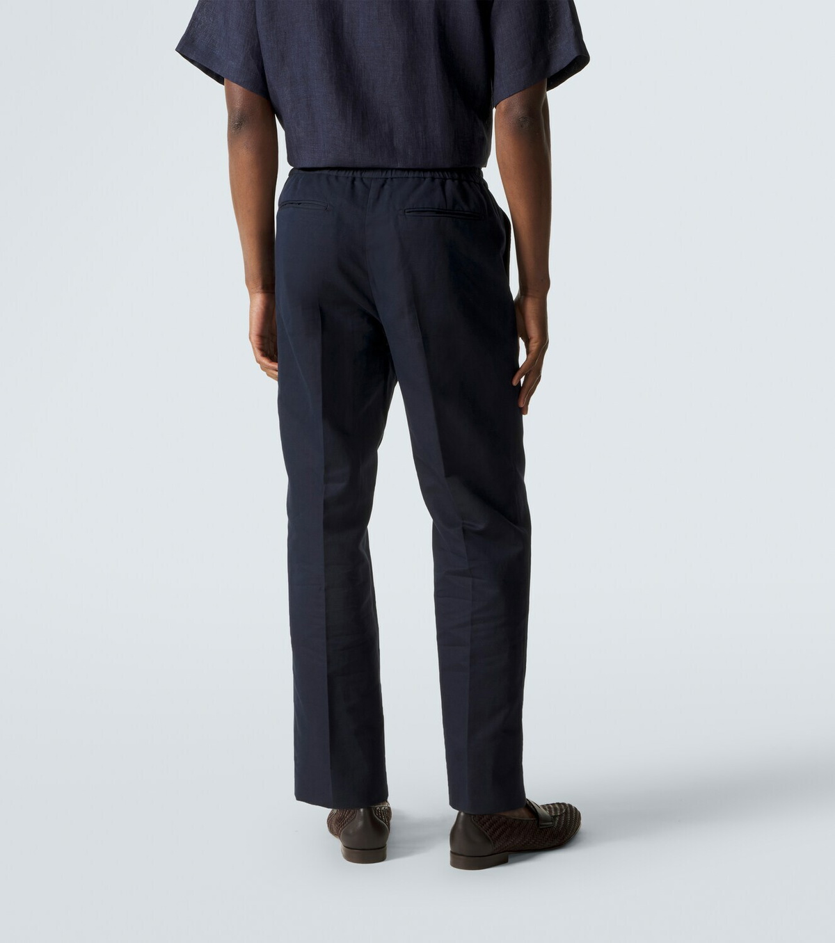 Brioni Linen and cotton straight pants