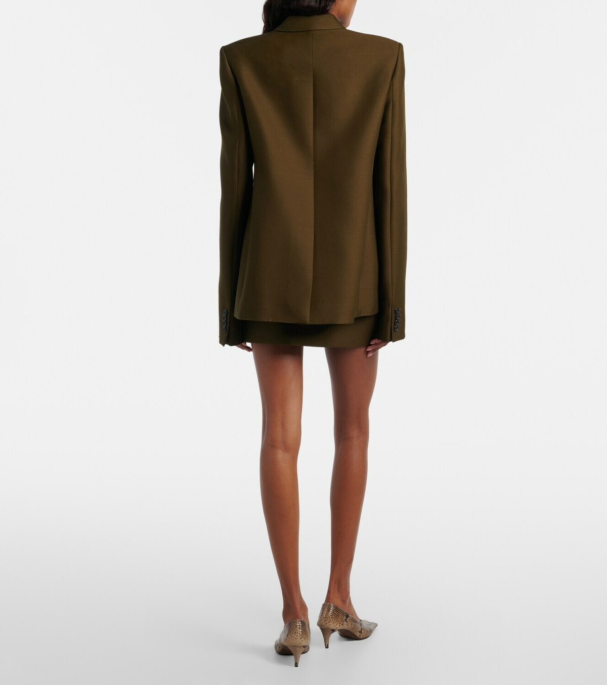 Khaite Jett wool and silk cady miniskirt