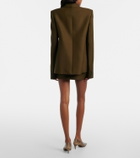 Khaite Jett wool and silk cady miniskirt