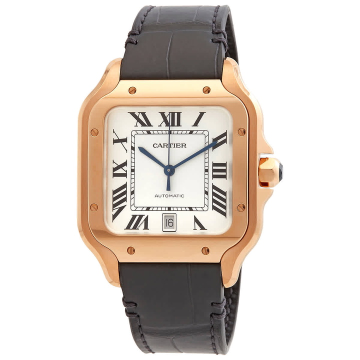 Photo: Cartier Santos Automatic Silver Dial Mens Watch WGSA0019