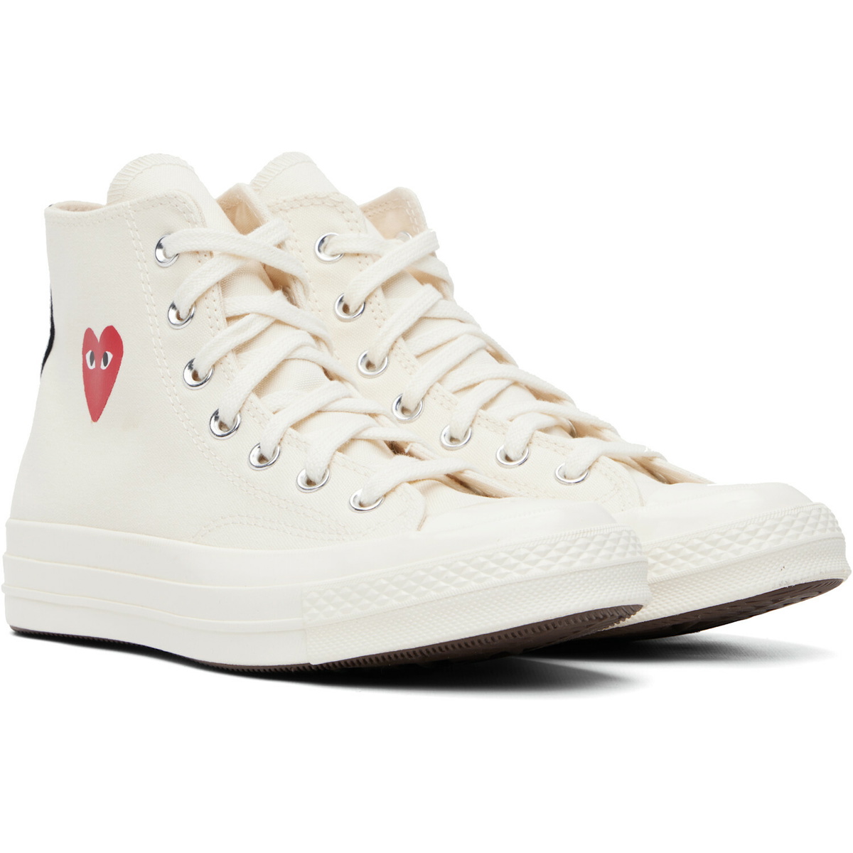 COMME des GARÇONS PLAY Off-White Converse Edition Chuck 70 OG Single Heart Sneakers