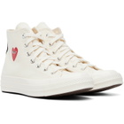 COMME des GARÇONS PLAY Off-White Converse Edition Chuck 70 OG Single Heart Sneakers