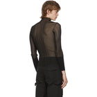 Dion Lee Black Opacity Pleat Long Sleeve T-Shirt