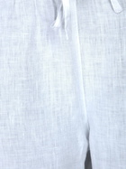 120% Lino White Linen Trousers