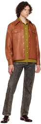 Séfr Brown Matsy Faux-Leather Jacket